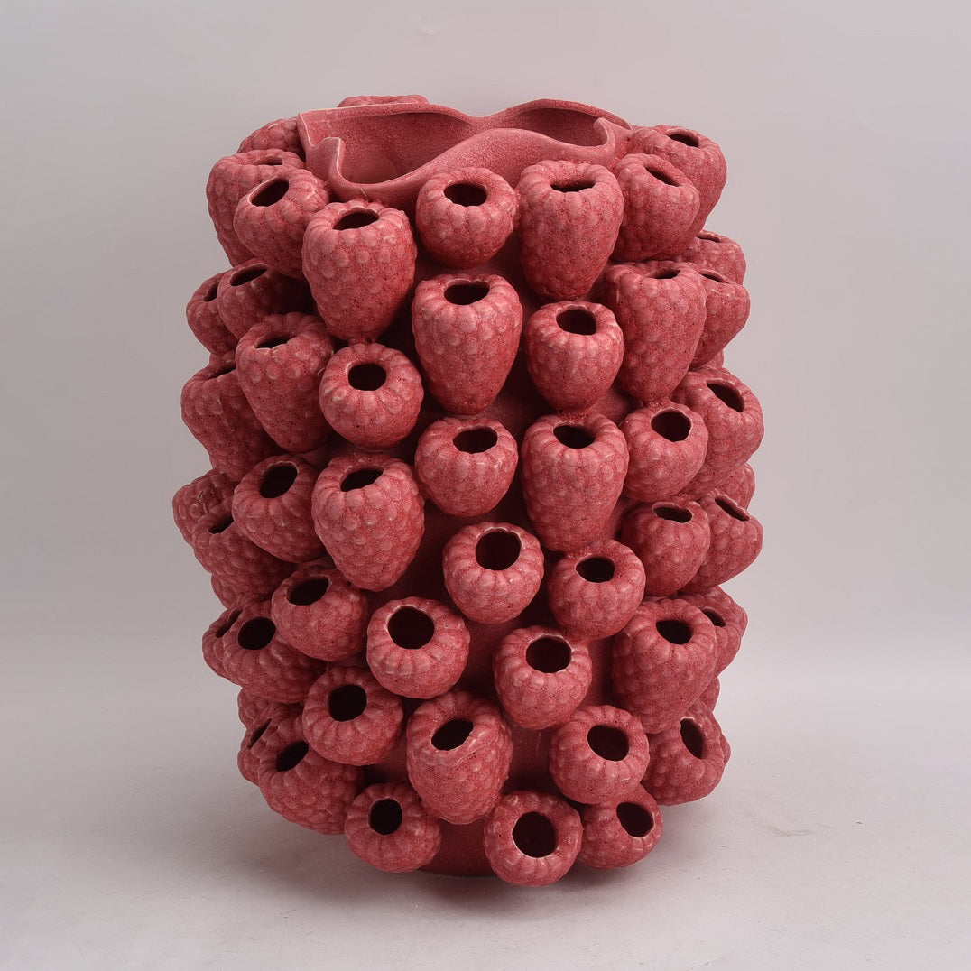 Ceramic Raspberry Vase
