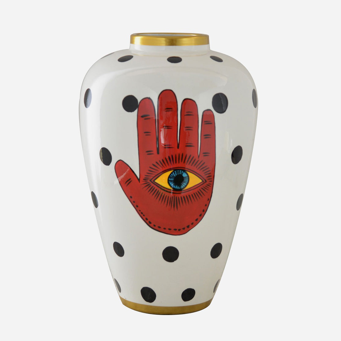 Eye Hand Ceramic Vase