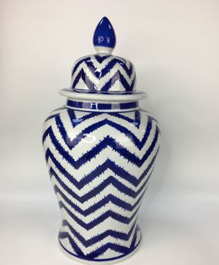 Decorative Chevron Jar